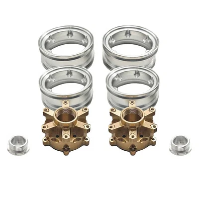 Metal Front&rear Truck Banner Wheel Hub Rim for 1/14 Tamiya RC Dump Truck Car - Image 1 of 4