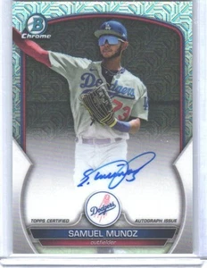 2023 Bowman Chrome #BCMA-SM Samuel Munoz Mojo Chrome Autographs - Picture 1 of 2