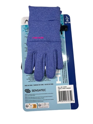 HEAD Purple/Pink Warm SENSATEC TOUCHSCREEN WINTER GLOVES Kid Youth L 10-14 New! - Image 1 of 3