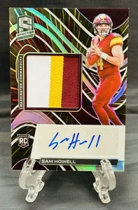 2022 Panini Spectra SAM HOWELL Rookie Patch Auto Hyper Prizm #72/75 - Picture 1 of 2