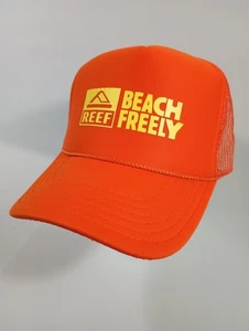 Reef Beach Freely Orange Trucker Snapback Rope Mesh Hat Otto FAST Shipping  - Picture 1 of 11
