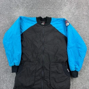 Vintage Andy's Undies Snowsuit Mens XL Blue Black One Piece Snow Bib Snowboard - Picture 1 of 9