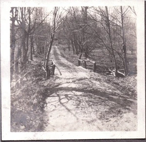 ALTES FOTOGRAFIE 1927 STRASSE/HOLZBRÜCKE/BACH NAUGATUCK CONNECTICUT ALTES FOTO - Bild 1 von 1