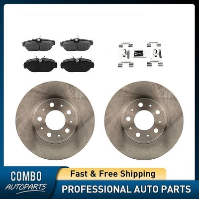 Front Disc Brake Rotors + Brake Pads for Volvo 960 2.9L 1995 1996 1997 - Image 1 of 4