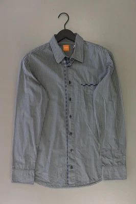 ⭐ BOSS by Hugo Boss camicetta per uomo taglia 50, M rigato verde di cotone ⭐ - Immagine 1 di 4