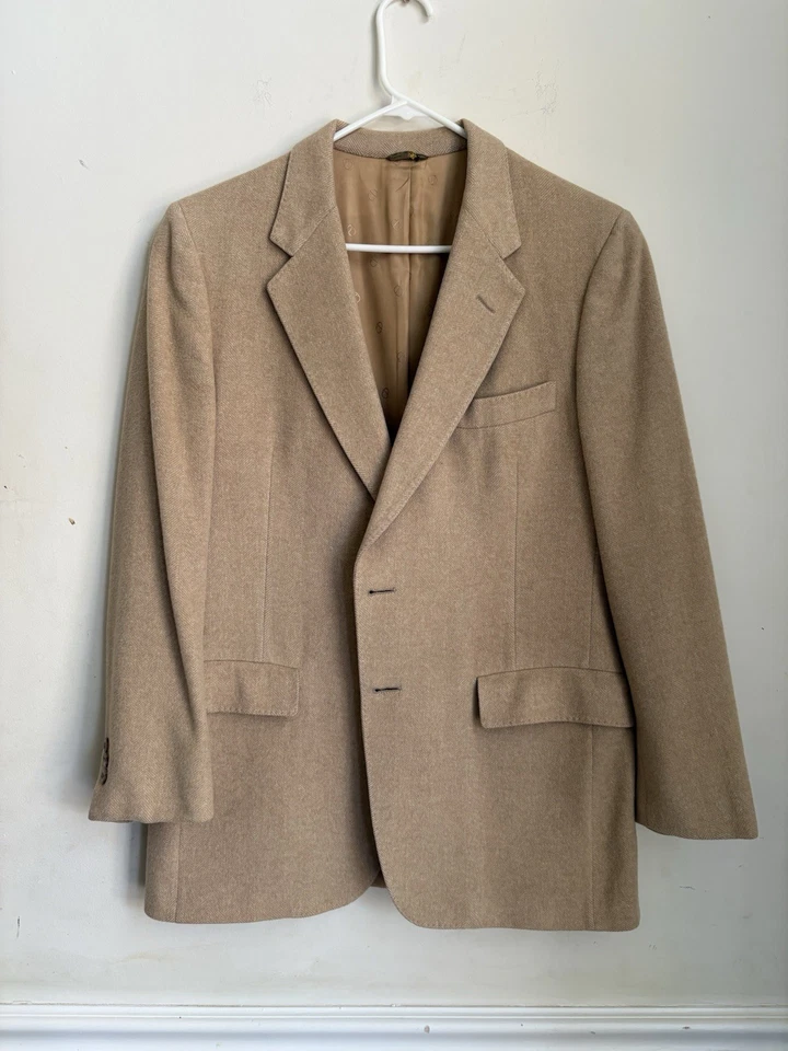 Blazer Christian Dior Hombre Color Camel 100% Cachemir. vintage Foto 1 de 4
