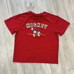 Disney Mickey Mouse Embroidered T-Shirt 90s Vintage Toddler Large Disneyland Tag - Picture 1 of 4