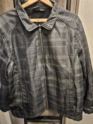 Zeroxposur Men’s Jacket Men's M Black Plaid Full Zip Fleece Lined Sleeve Patch - Image 1 of 4