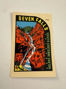 Vintage Decal Seven Falls Lake Cheyenne Canyon D3 - Picture 1 of 3