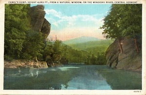 Postcard White-Border Card Camel's Hump  Winooski River VT PC782 - Picture 1 of 2