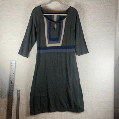 prAna Yarrah Dress Women's Large Gray 100% Organic Cotton Keyhole Neck 7643 - Image 1 of 4