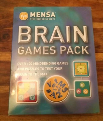 MENSA BRAIN GAMES PACK OVER 100 MINDBENDING GAMES AND PUZZLES NEW & SEALED XMAS - Image 1 of 3