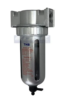 Moisture Removing Particulate Filter for Compressed Air, 2.7oz Bowl, 1/2" NPT - Image 1 of 4