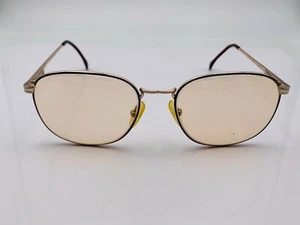 Vintage Milano Bur Burgundy Gold Metal Oval Sunglasses FRAMES ONLY Italy - Picture 1 of 7