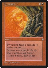 Pyroclasm Ice Age HEAVILY PLD Red Uncommon MAGIC THE GATHERING MTG CARD ABUGames