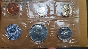 1964 Proof Set Kennedy Half Dollar Accented Hair Variety - Picture 1 of 3