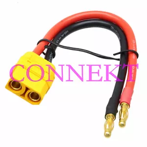 Amass XT90-S XT90S Female to 4mm Banana bullet plug 12AWG 15CM Cable for Lipo - Picture 1 of 4