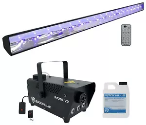 American DJ ECO BAR UV DMX 18x3w Ultraviolet LED Bar Black Light w/Remote+Fogger - Picture 1 of 12