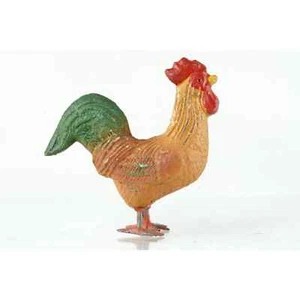 PUTZ ROOSTER Figure Mid-Century 1950's Toy Farm Animal Lead Feet - Picture 1 of 7