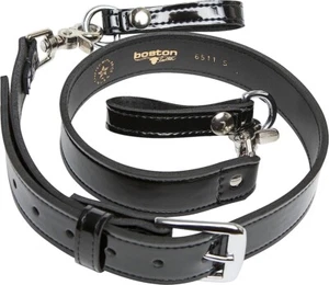 BOSTON CUERO 6511 PLATA CORREA DE HOMBRO CINTURÓN GUARDIÁN ANILLOS EN D BROCHE 35-41" - Imagen 1 de 4