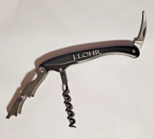 Lisse J. LOHR Vineyards Metallic Aluminum Corkscrew Wine Key Bottle Opener - Picture 1 of 5