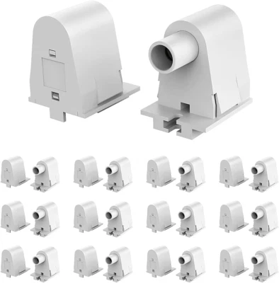 (12-Pairs)  Single Pin FA8 Tombstone - Non-Shunted T8/T10/T12 LED Socket Lamphol - Image 1 of 4