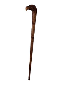 EAGLE NATURAL SUAR WOOD WALKING CANE HAND CARVED - Picture 1 of 3