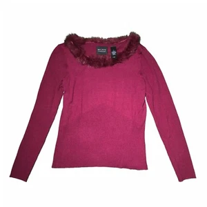 Vintage 1990s 90s Y2K Mall Goth Grunge Purple Fuzzy Sweater Liz Claiborne Rare - Picture 1 of 8