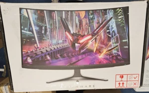 Alienware - AW3225QF 32" QD-OLED Curved 4K UHD 240Hz G-SYNC Gaming Monitor - Picture 1 of 8