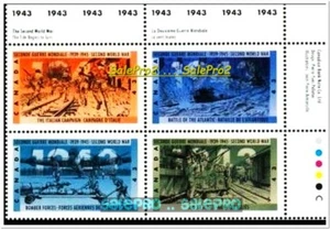 CANADA 1993 CANADIAN WWII WORLD WAR 1943 FACE $1.72 MNH STAMP SET CORNER BLOCK - Picture 1 of 2