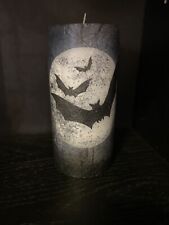 Halloween Country Spooky Black Bat Pillar Candle