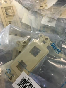 ICC 2 Port Decor Mounting Frame (P/N: IC107DI2IV) Ivory color lot of 12 pack - Picture 1 of 3