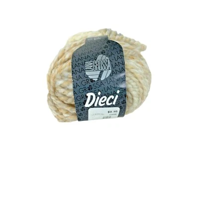 Lana Grossa Dieci Yarn Beige Ombre Merino Wool Acrylic Blend 50 g Italy  AT398 - Image 1 of 4