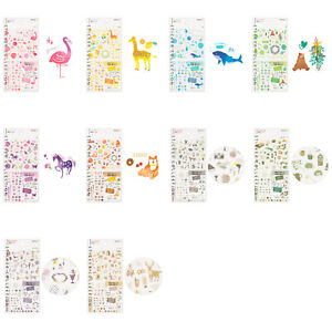 MIDORI Aufkleber für Notizbuch Farbe Zeitplan Siegel 10 Typ Stick und abziehen