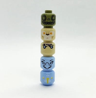 Lot of 5 Lego Chima Head Misprints Error Test Print Prototype - Image 1 of 2