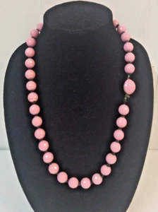 Collar De Colección 25" Austria Rosa Facetado Plástico Disco Bola Chicle Rosa Negro - Imagen 1 de 7