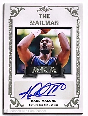 2012 Leaf AKA The Mailman Karl Malone Auto Autograph #BA-KM1 Jazz 8/10 - Image 1 of 2
