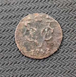 1753 Netherlands East Indies 1/2 Duit Holland VOC KM#72 - Picture 1 of 2