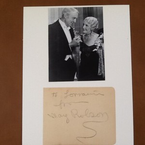 May Robson SIGNED Paper Photo 30s Movie Actress Tom Sawyer Little Orphan Annie 