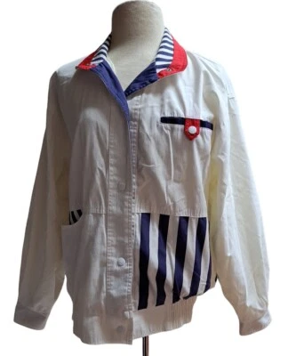 Vintage IZZI SPIRIT Women's Logo Full Zip Sailing Jacket Windbreaker Size Small  - Image 1 of 4
