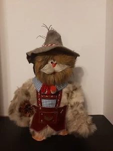 Vintage BAVARIAN WOLPERDINGER Austria FUR Wood FOREST SPIRIT GNOME - Picture 1 of 1