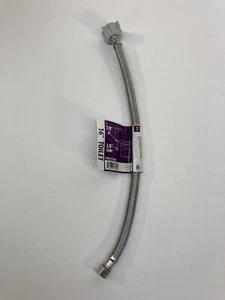 16 INCH Flexible Toilet Supply Water Line, 3/8” COMP x 7/8" BC, Stainless Steel. - Picture 1 of 3