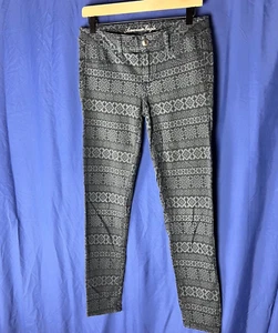 American Eagle Sz 8 (30x29) Jeggings Fair Isle Print Super Stretch Mid Rise Pant - Picture 1 of 12