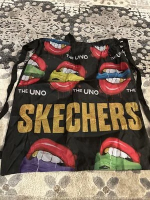 Skechers Shoes The Uno Mouth Teeth Nylon Drawstring Backpack Tote Knapsack Bag - Image 1 of 2