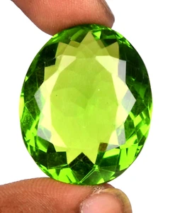 AAA+ Green Peridot Oval Cut 88.85 Ct. Faceted Loose Gemstone - Picture 1 of 4