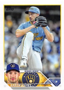 Aaron Ashby 2023 Topps Baseball card Series One Base #281 Milwaukee Brewers