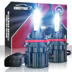 Pair of 9004 9007 HB5 LED Headlight Bulbs Kit 6500K White High Low Beam Lights - Picture 1 of 12