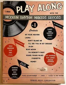 SPIELEN SIE MIT MUSIKBUCH ~ 1956 Buch mit Noten für Hitsongs - Bild 1 von 1