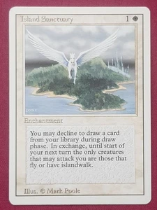 Magic The Gathering REVISED EDITION ISLAND SANCTUARY white card MTG - Picture 1 of 2