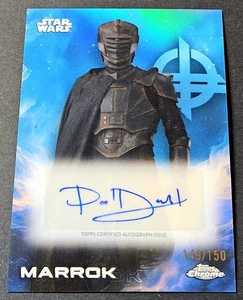2025 Topps Chrome Star Wars Auto Blue /150 Marrok Paul Darnell #A-PD - Foto 1 di 2